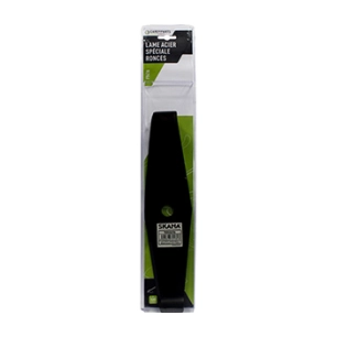 lame acier 2 dents spéciale ronces pour débroussailleuse, dimensions coupe: 320mm, alésage: 20,0mm, ep: 4,0mm. (sous coque).