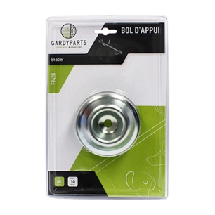 coupelle d'appui en acier de ø: 85mm, alésage: 10mm. (sous coque).