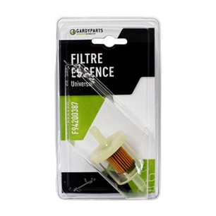 filtre à essence universel. pour moteur équipé de pompe à essence. ø embouts : 8 mm. (sous coque).
