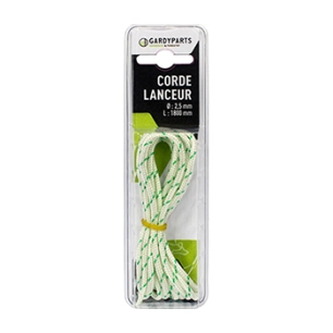 corde prédécoupée de 1,80m, ø: 2,5mm. (sous coque).