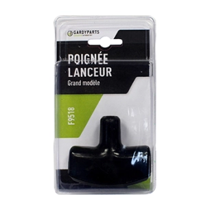 poignée de lanceur en plastique souple grand modèle, adaptable briggs & stratton. (sous coque).