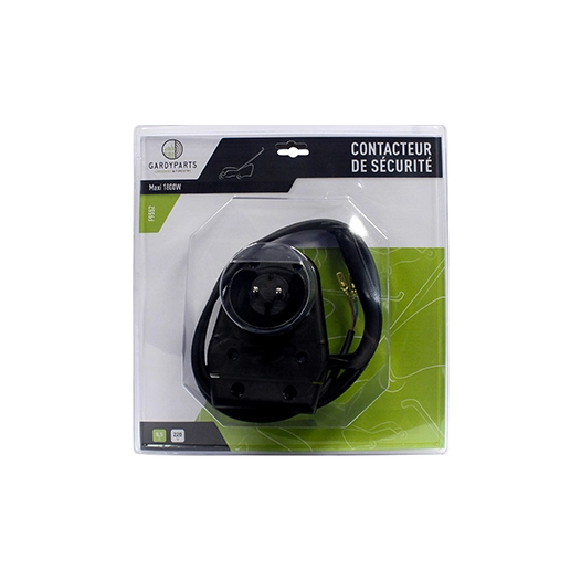 contacteur de sécurité pour tondeuse électrique 8,5a, max 1800w. (sous coque).