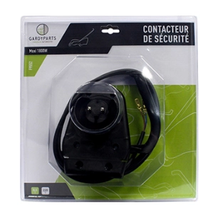 contacteur de sécurité pour tondeuse électrique 8,5a, max 1800w. (sous coque).