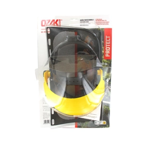 visière professionnelle ozaki premium à écran grillagé relevable, réglage du tour de tête par molette. h visière: 190mm en1731 f