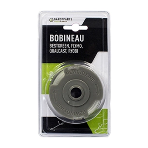 bobineau adaptable bestgreen, flymo, greencut, greenworks, jcb, ozaki, qualcast, ryobi, sterwins. modèle livré avec fils de ø: 1