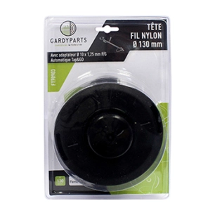 tête fil nylon avec adaptateur femelle, livrée avec fil de ø: 2,4mm. (livrée sous coque).