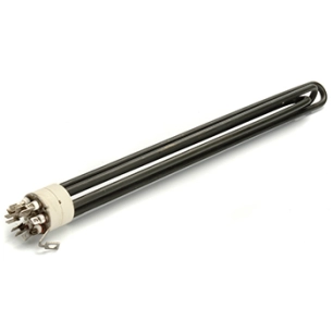 résistance blindée à sec type kreb, tous courants, ø: 40mm, puissance 2500w, l de canne: 460mm. -pl