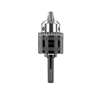 mandrin à serrage par clé de 13mm, avec adaptateur sds à monter sur les perforateurs sds permettant l'utilisation de forets clas