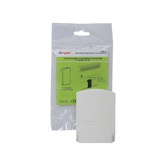 Système de plinthe 80 x 20 mm sabot sortie convecteur