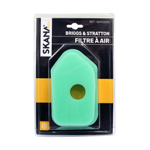 filtre à air adaptable pour moteurs briggs & stratton sprint & classic 3 -3,5 - 3,75 ch à axe vertical. longueur : 149 mm largeu