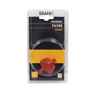 filtre à essence universel à tamis polyester. pour moteur sans pompe à essence. ø embouts : 6,35 mm.