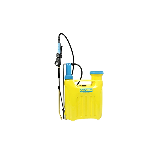 pulvérisateur dorsal gloria modèle hobby 1200 à compression, pompe en plastique avec soupape de sécurité, manomètre, lance et bu
