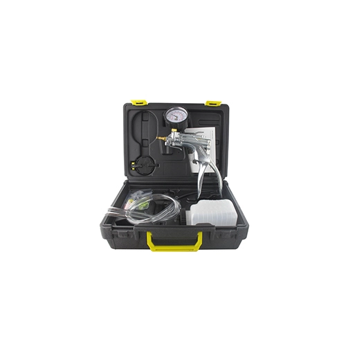 pompe manuelle métal à pression et dépression. modèle professionnel pour usage motoculture et automobile. fournie dans un coffre