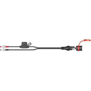 raccord pour chargeur tecmate connexions sae/oeillets m6, fixe, étanche avec fusible 5a max, l: 0,5m. remplace xtesae71.