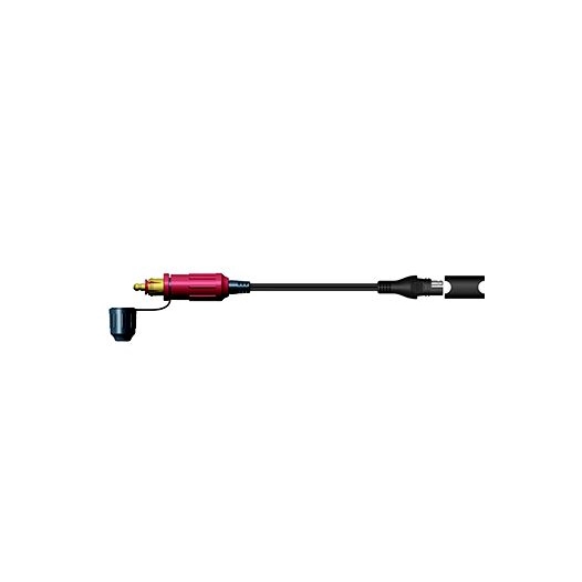 raccord pour chargeur tecmate connexions sae/fiche allume cigare mâle din 12v, 10a max, l: 1,2m. remplace xtesae79.