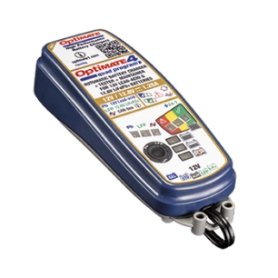 chargeur de batterie optimate 4 quad, pour des batteries agm, gel & std 12v de 4 à 60ah & batteries lithium (lifepo4) 12.8/13.2v