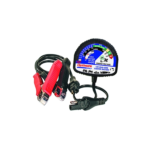 testeur de batterie optimate. teste l'état de votre batterie avant démarrage, indique la tension lors du démarrage du moteur et