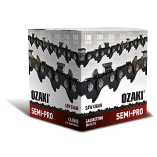 rouleau de chaîne de tronçonneuse ozaki semi-carrée ,325 ,063 100 pieds avec maillon anti-rebond.
