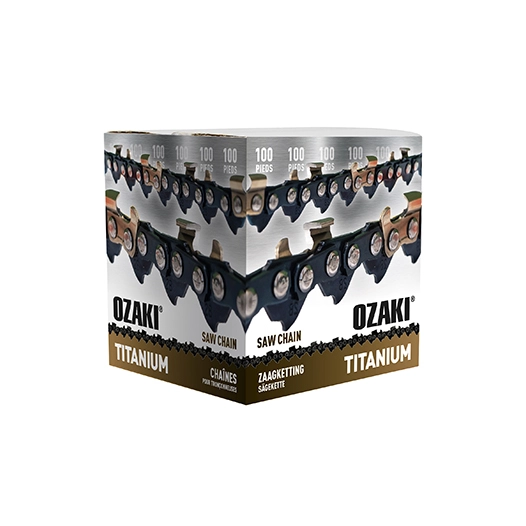rouleau de chaîne de tronçonneuse ozaki semi-carrée .325 .063 100 pieds avec induction titane des couteaux.