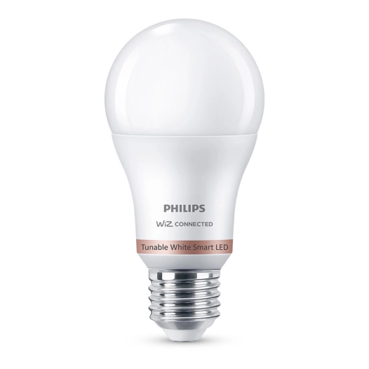 ampoule led standard e27 8w 2.700k-6.500k 806lm wifi philips wiz