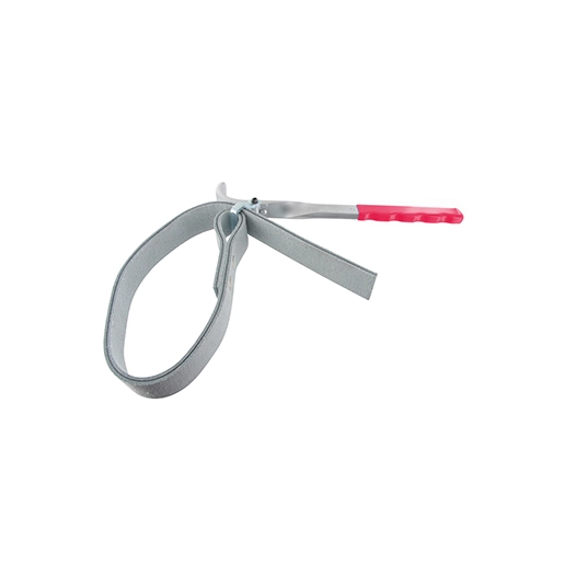 clé à sangle 215mm, textile antidérapante, pour filtre de diamètres jusqu'à 140mm. manche acier chrome-vanadium.