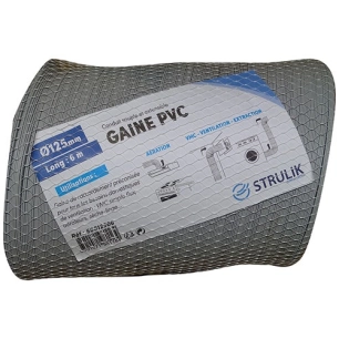 gaine souple pvc gris d.125mm 6ml filet - strulik