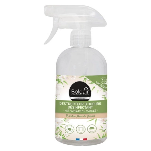 boldair destructeur odeurs desinfectant bambou jasmin 500ml - boldair