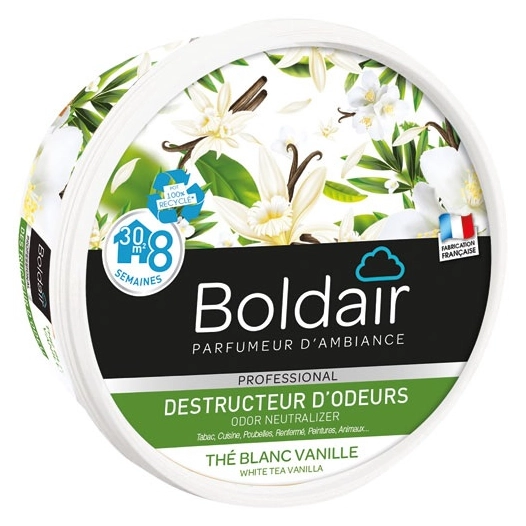 boldair gel destructeur d'odeur thé blanc 300g - boldair