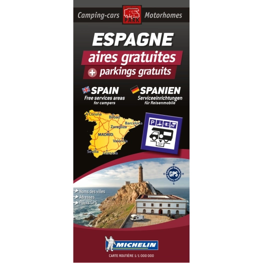 carte routière aires gratuites espagne - trailer's park