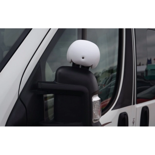 miroir anti angle mort spot coloris blanc - milenco