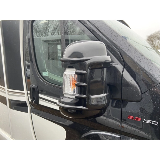 coques bumper de protection pour rétroviseur ducato, boxer et jumper à partir de 2007 - noir - milenco