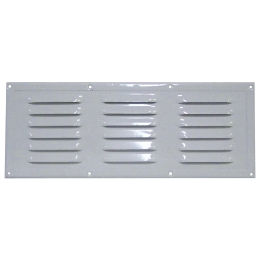 grille d'aération en aluminium laqué blanc 330 x 130 mm