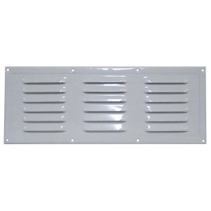 grille d'aération en aluminium laqué blanc 330 x 130 mm