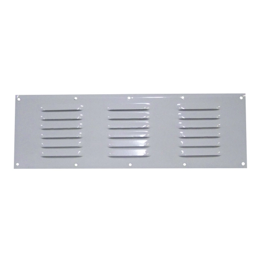 grille d'aération en aluminium laqué blanc 400 x 130 mm