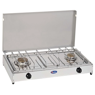 réchaud à gaz en inox 2 feux - parker