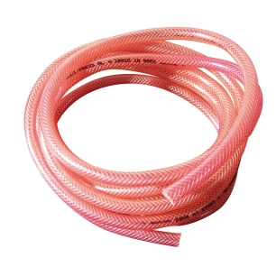 tuyau souple pvc armé diam. intérieur 10 mm / 2 m rouge