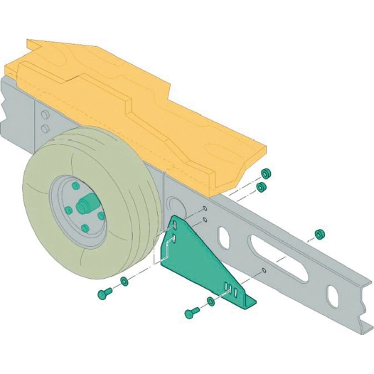 kit de montage pour déplace caravane pour châssis al-ko vario iii - enduro