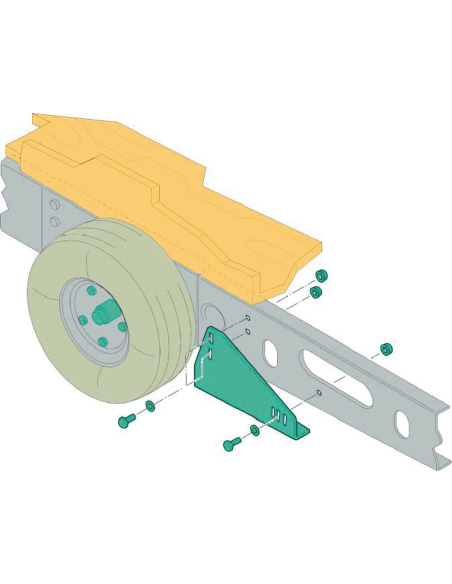 kit de montage pour déplace caravane pour châssis al-ko vario iii - enduro