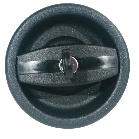 serrure plastique ronde noire - zadi