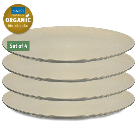 lot de 4 assiettes plates club coloris beige - koziol