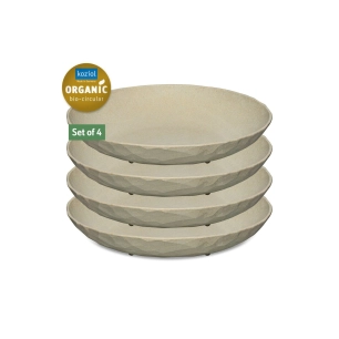 lot de 4 assiettes creuses club coloris beige - koziol