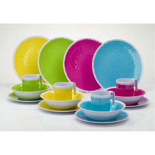 pack vaisselle hello summer 16 pièces - flamefield