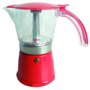 cafetière italienne rouge 6 tasses - incasa