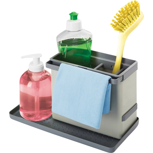 bac de rangement modulable pour évier - metaltex