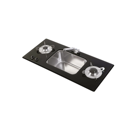 combiné 2 feux + évier central - can