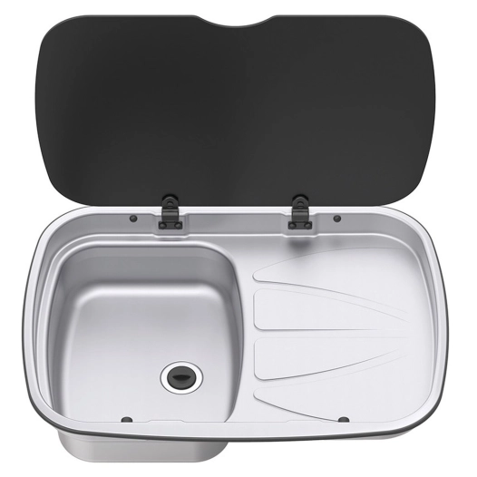 evier couvercle argent sink version droite - thetford