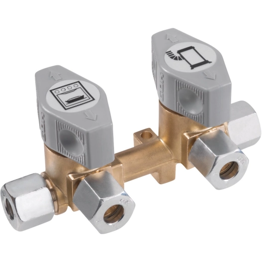 vanne de raccordement à olives 2 voies vanne de raccordement à olives 2 voies 6/8 - gok