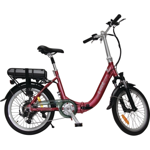 vélo à assistance électrique pliant 20 rouge confort - e-ride