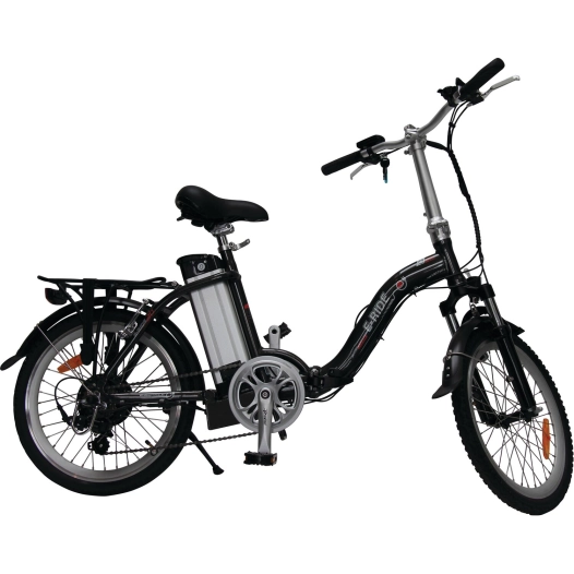 vélo à assistance électrique pliant 20 gris anthracite classic - e-ride