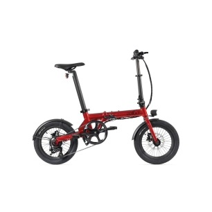 vélo à assistance électrique pliant city 4 speed 16 rouge - eovolt